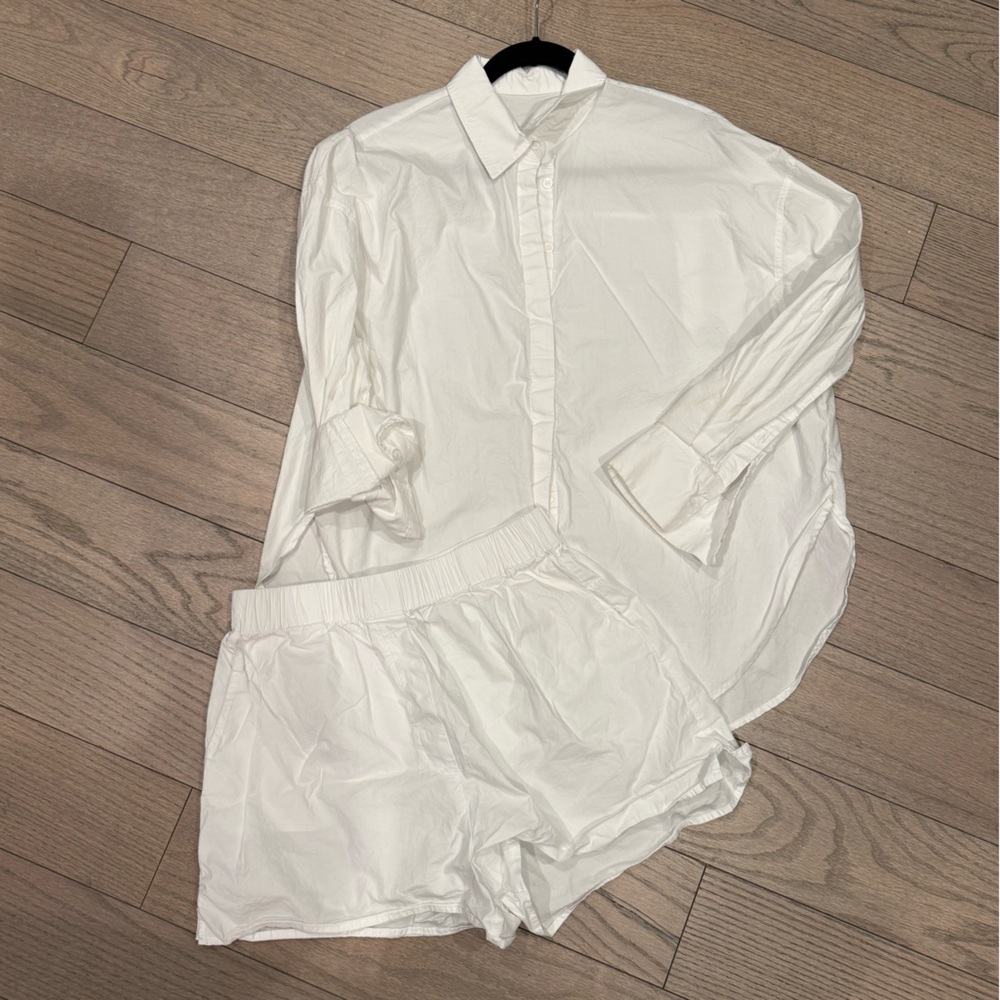 Daily Drills Poplin Button Down & Short Set - Medium